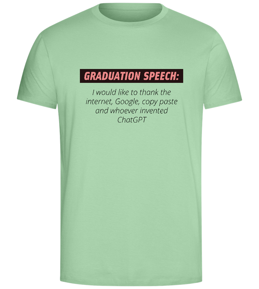 Graduation Speech Design - Comfort Unisex T-Shirt_ICE GREEN_front