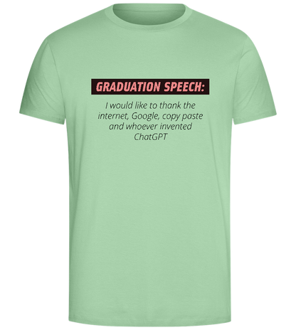 Graduation Speech Design - Comfort Unisex T-Shirt_ICE GREEN_front