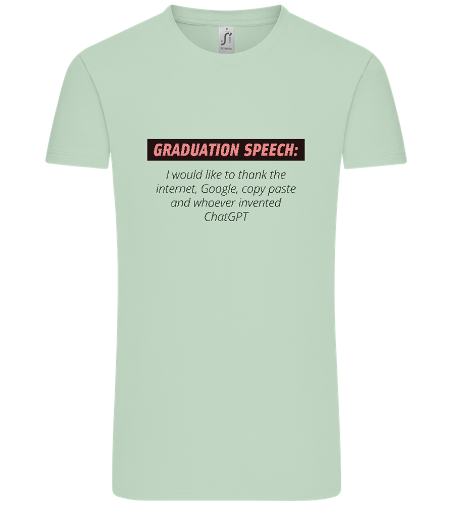 Graduation Speech Design - Comfort Unisex T-Shirt_ICE GREEN_front