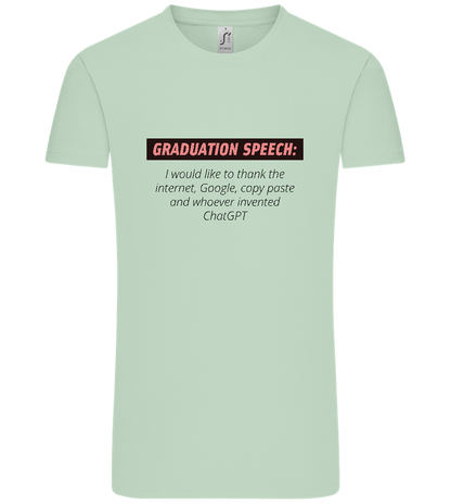 Graduation Speech Design - Comfort Unisex T-Shirt_ICE GREEN_front