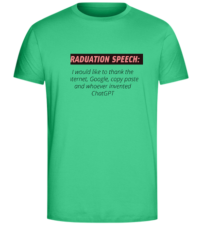 Graduation Speech Design - Comfort Unisex T-Shirt_SPRING GREEN_front