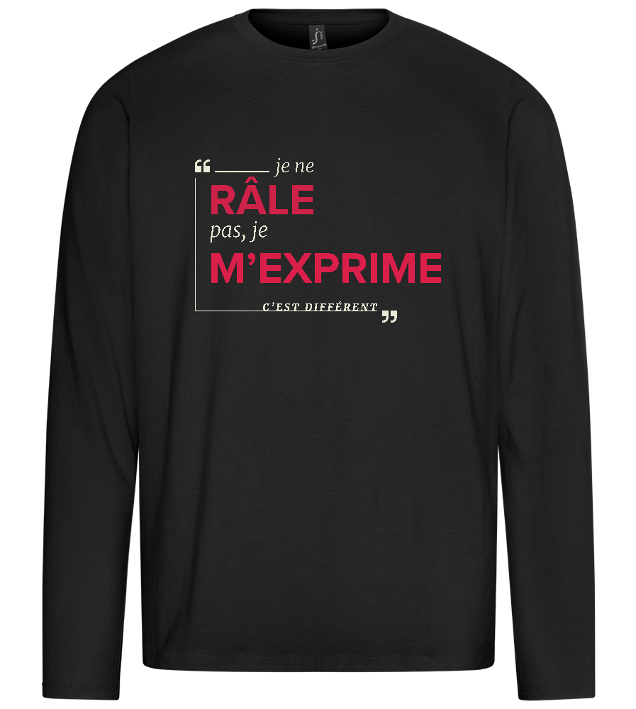 Express Yourself Design - Premium men's long sleeve t-shirt_DEEP BLACK_front