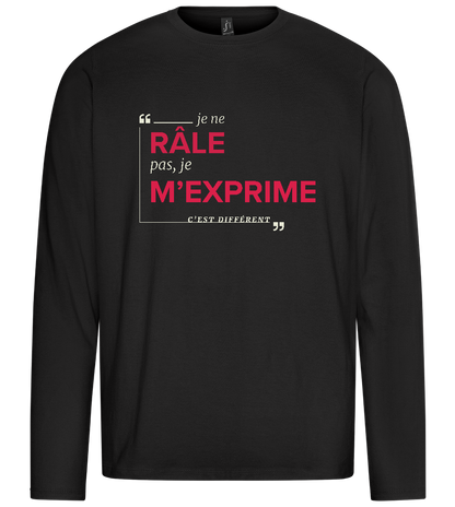 Express Yourself Design - Premium men's long sleeve t-shirt_DEEP BLACK_front