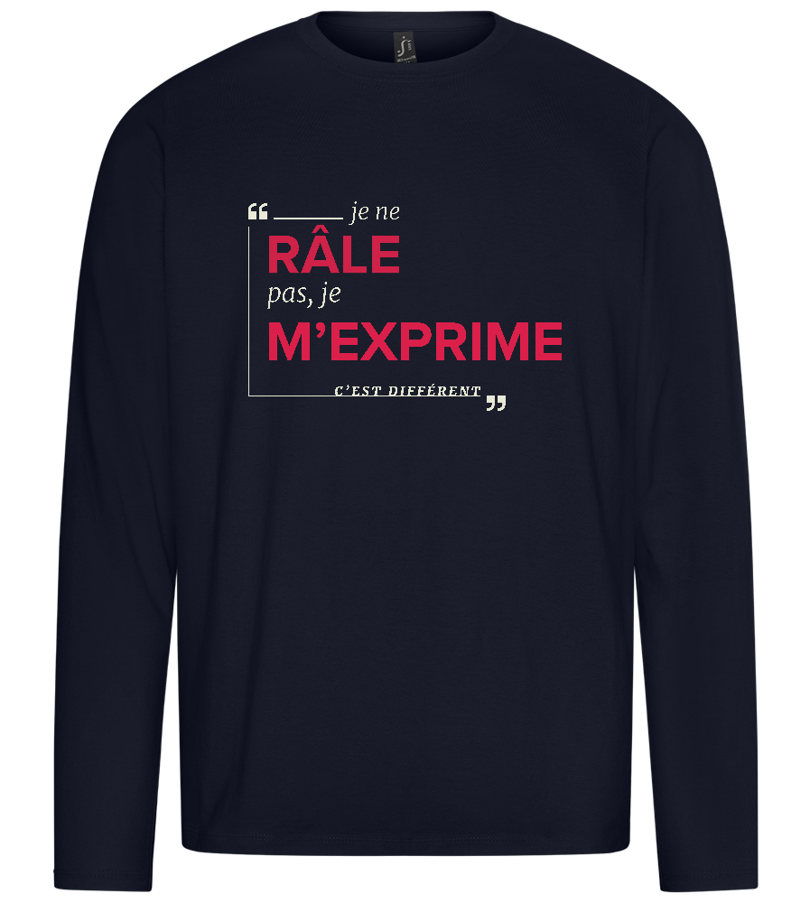 Express Yourself Design - Premium men's long sleeve t-shirt_FRENCH NAVY_front