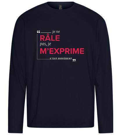 Express Yourself Design - Premium men's long sleeve t-shirt_FRENCH NAVY_front