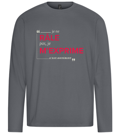 Express Yourself Design - Premium men's long sleeve t-shirt_MOUSE GREY_front