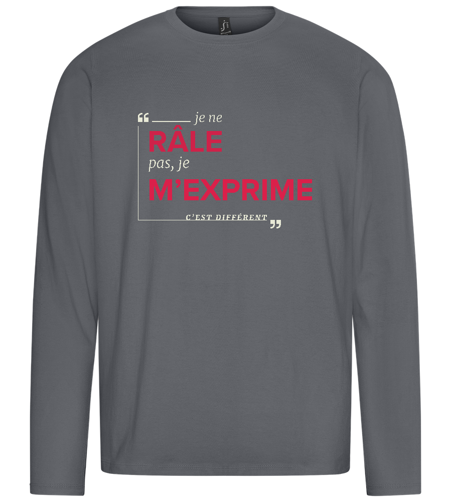 Express Yourself Design - Premium men's long sleeve t-shirt_MOUSE GREY_front