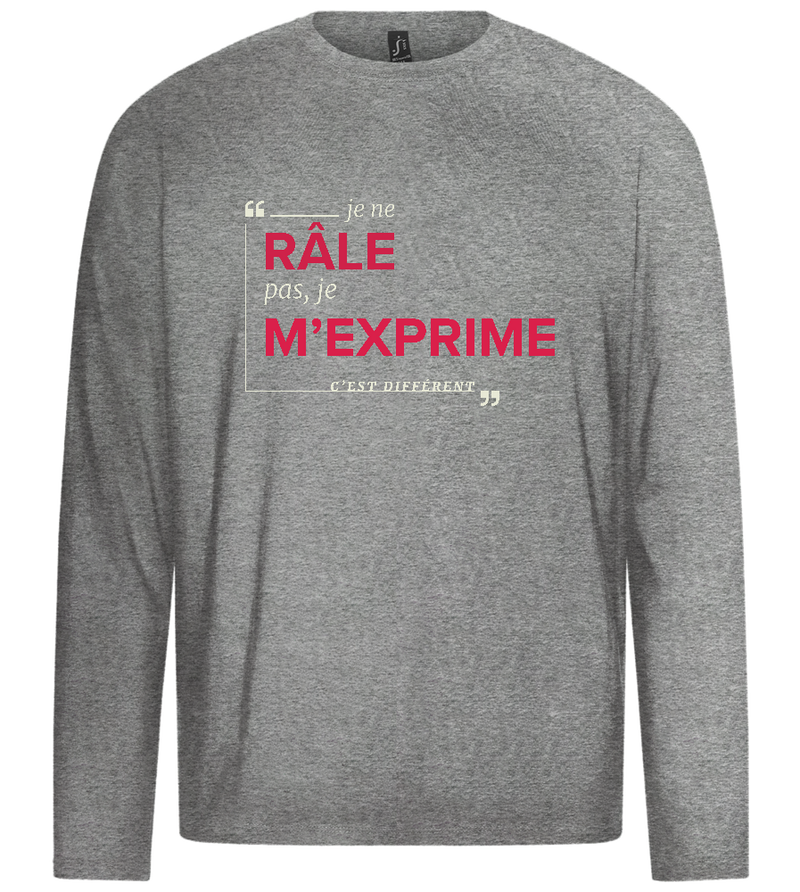 Express Yourself Design - Premium men's long sleeve t-shirt_ORION GREY_front