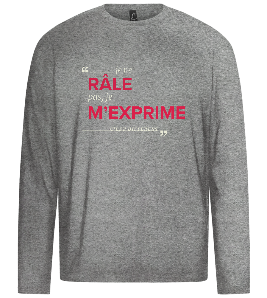 Express Yourself Design - Premium men's long sleeve t-shirt_ORION GREY_front