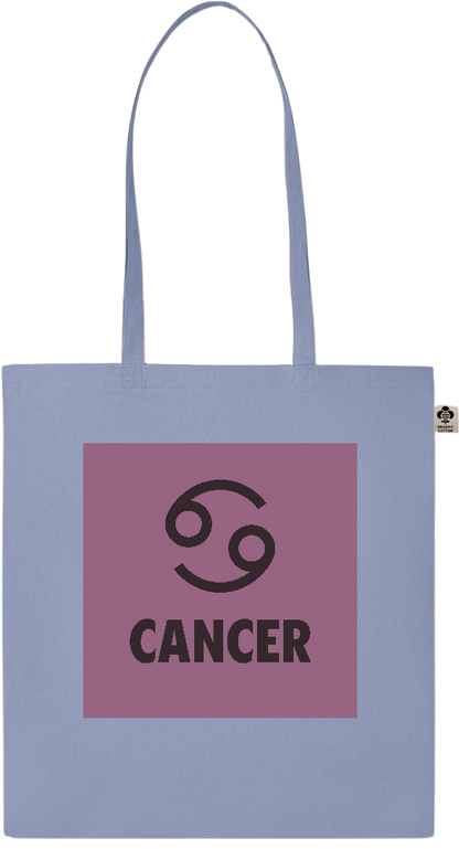 Zodiac Cancer Design - Essential colored organic cotton tote bag_BABY BLUE_front