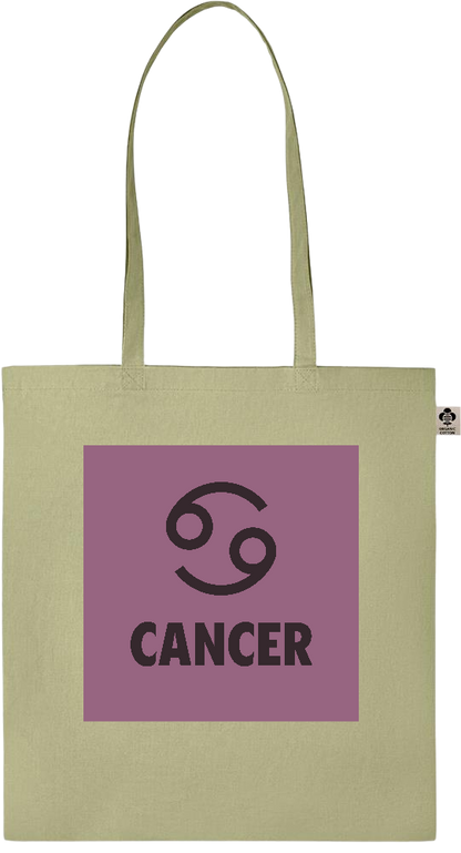 Zodiac Cancer Design - Essential colored organic cotton tote bag_GREEN_front