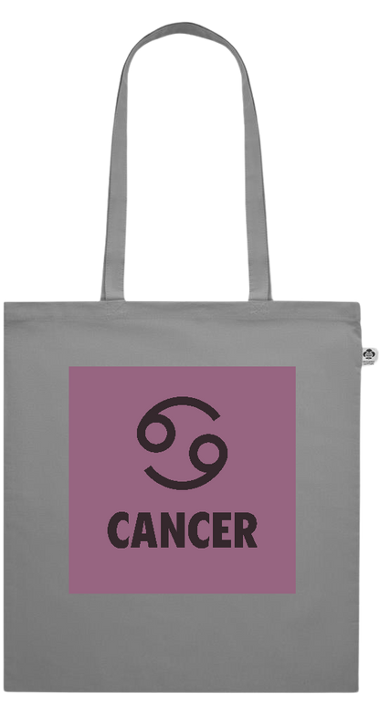 Zodiac Cancer Design - Essential colored organic cotton tote bag_GREY_front