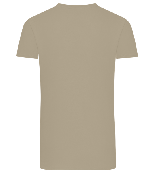 Save Water Drink Beer Barrel Design - Comfort men's fitted t-shirt_KHAKI_back