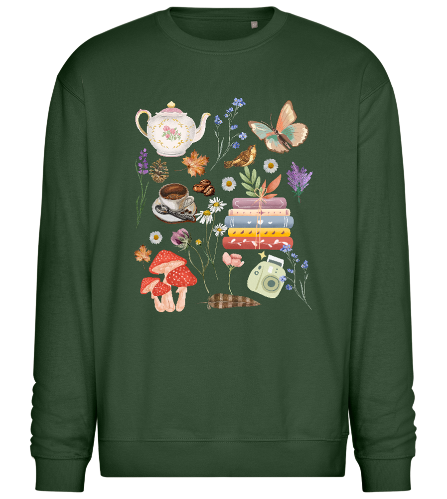 Autumn Feeling Design - Comfort Essential Unisex Sweater_GREEN BOTTLE_front