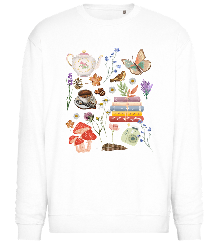 Autumn Feeling Design - Comfort Essential Unisex Sweater_WHITE_front