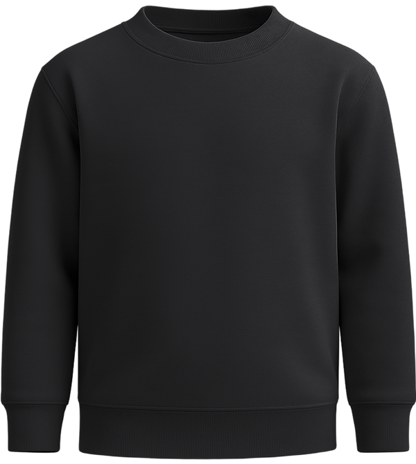 Basic kids sweatshirt_BLACK_front