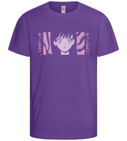 Being Confused Design - Basic kids t-shirt_DARK PURPLE_front