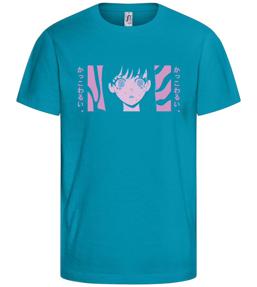 Being Confused Design - Basic kids t-shirt_TURQUOISE_front