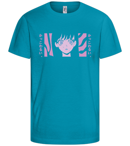 Being Confused Design - Basic kids t-shirt_TURQUOISE_front