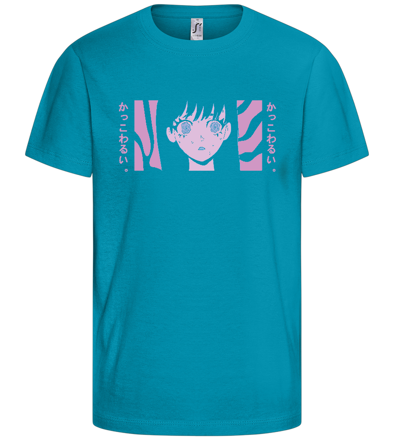 Being Confused Design - Basic kids t-shirt_TURQUOISE_front