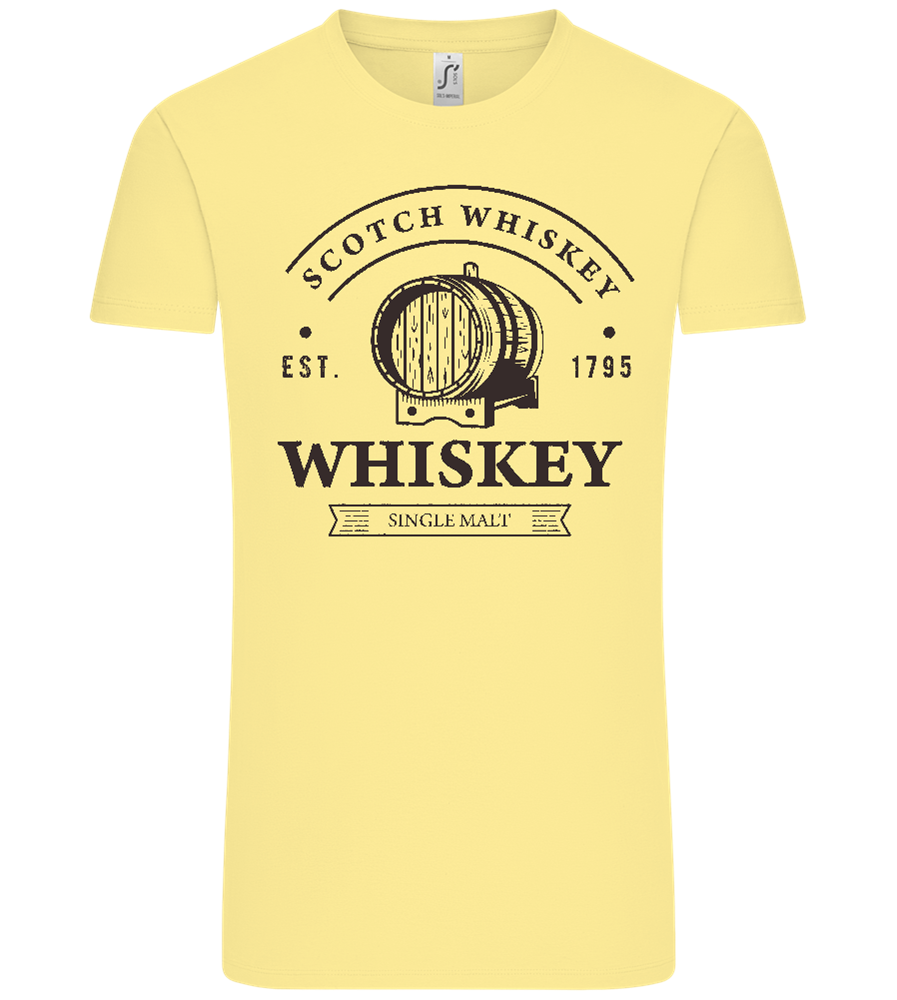 Scotch Whiskey Barrell Design - Comfort Unisex T-Shirt_AMARELO CLARO_front