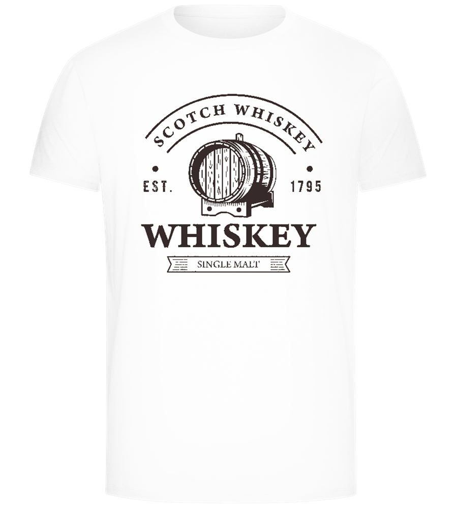 Scotch Whiskey Barrell Design - Comfort Unisex T-Shirt_WHITE_front