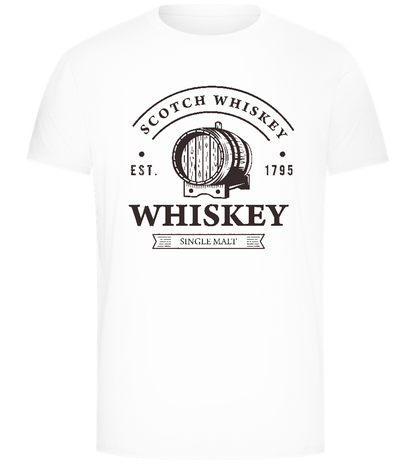 Scotch Whiskey Barrell Design - Comfort Unisex T-Shirt_WHITE_front