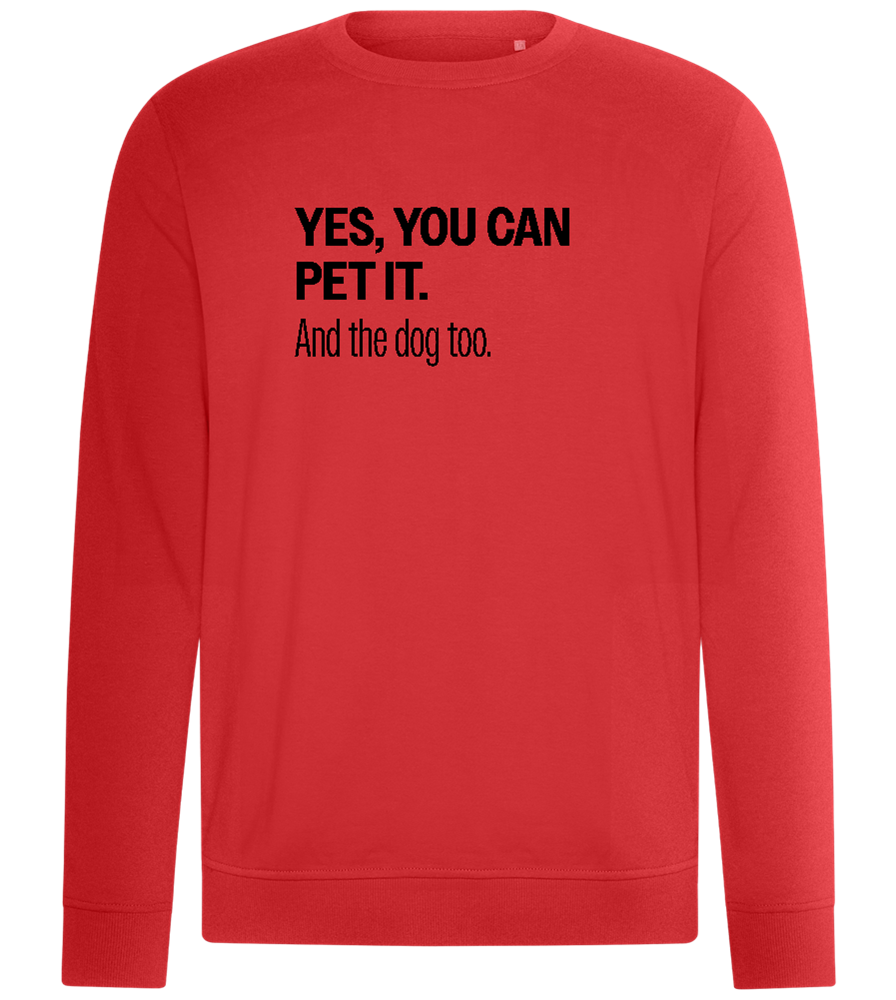 You Can Pet It Design - Comfort unisex sweater_RED_front