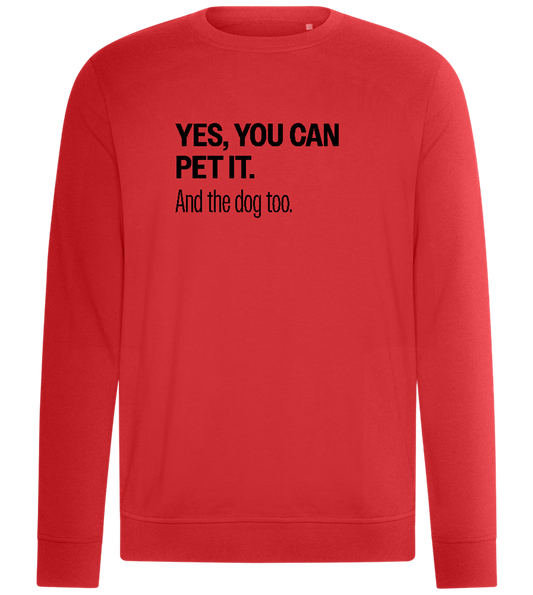 You Can Pet It Design - Comfort unisex sweater_RED_front