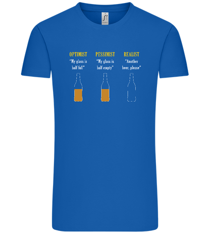 Optimist Pessimist Realist Design - Comfort Unisex T-Shirt_ROYAL_front