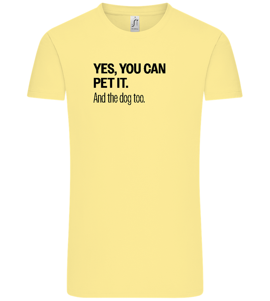 You Can Pet It Design - Comfort Unisex T-Shirt_AMARELO CLARO_front