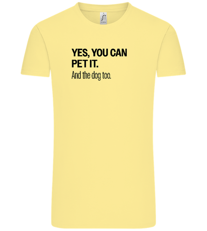 You Can Pet It Design - Comfort Unisex T-Shirt_AMARELO CLARO_front