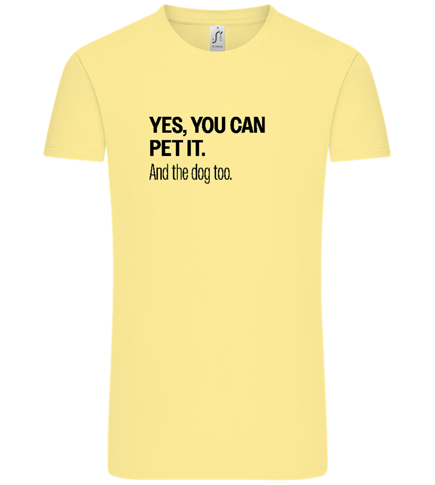 You Can Pet It Design - Comfort Unisex T-Shirt_AMARELO CLARO_front