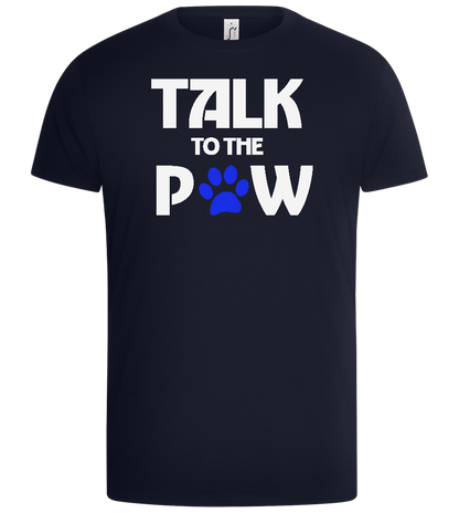 Paw Talk Design - Basic Unisex T-Shirt_FRENCH NAVY_front