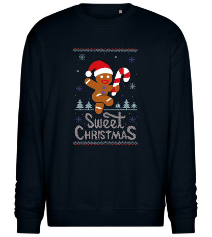 Gingerbread Man Design - Comfort Essential Unisex Sweater_BLACK_front