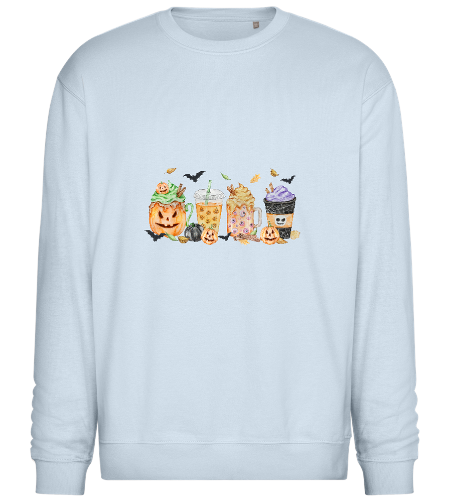 Halloween Drinks Design - Comfort Essential Unisex Sweater_CREAMY BLUE_front