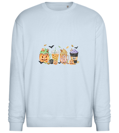 Halloween Drinks Design - Comfort Essential Unisex Sweater_CREAMY BLUE_front