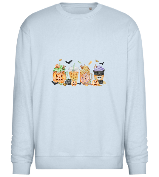 Halloween Drinks Design - Comfort Essential Unisex Sweater_CREAMY BLUE_front