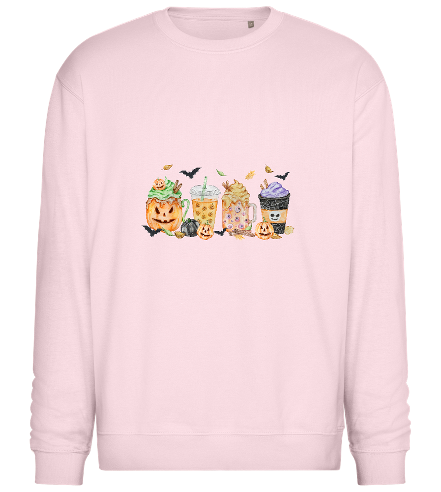 Halloween Drinks Design - Comfort Essential Unisex Sweater_LIGHT PEACH ROSE_front