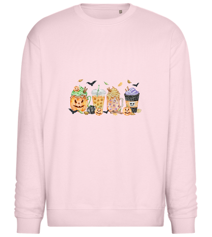 Halloween Drinks Design - Comfort Essential Unisex Sweater_LIGHT PEACH ROSE_front