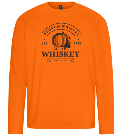 Scotch Whiskey Design - Premium men's long sleeve t-shirt_ORANGE_front