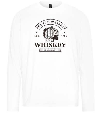 Scotch Whiskey Design - Premium men's long sleeve t-shirt_WHITE_front