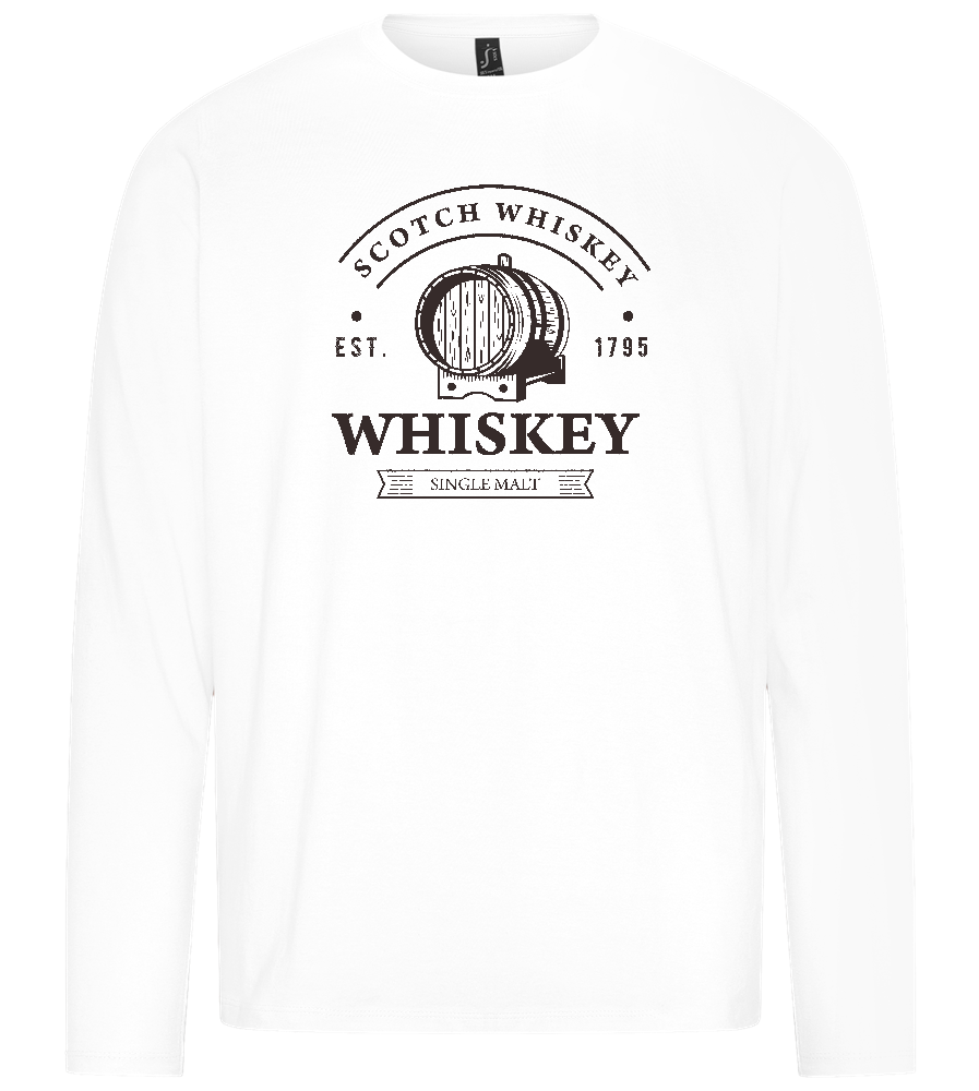 Scotch Whiskey Design - Premium men's long sleeve t-shirt_WHITE_front