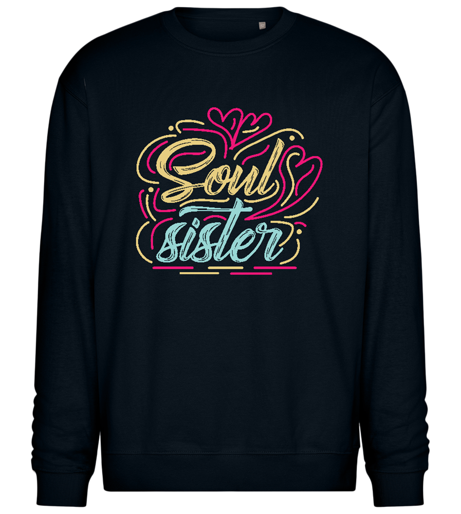 Soul Sister Colorful Design - Comfort Essential Unisex Sweater_BLACK_front