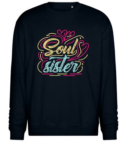 Soul Sister Colorful Design - Comfort Essential Unisex Sweater_BLACK_front