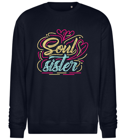 Soul Sister Colorful Design - Comfort Essential Unisex Sweater_FRENCH NAVY_front