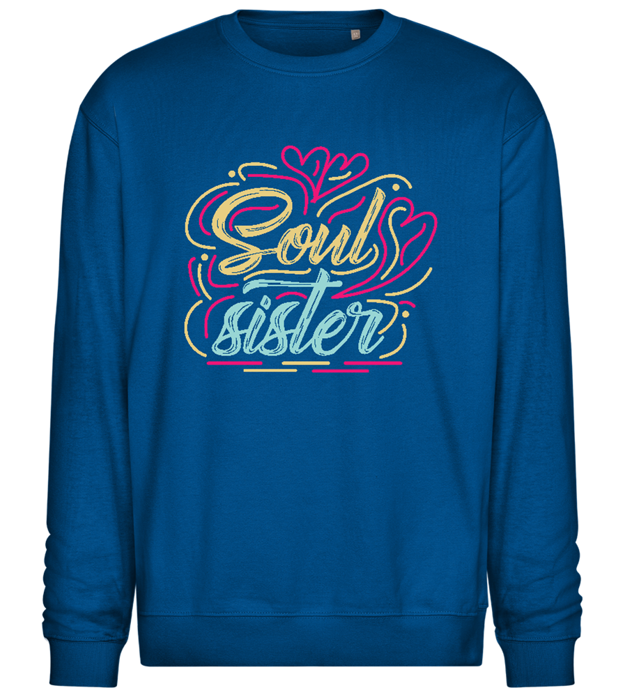 Soul Sister Colorful Design - Comfort Essential Unisex Sweater_ROYAL_front