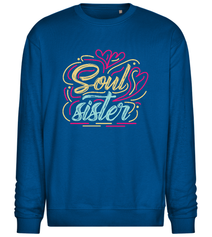 Soul Sister Colorful Design - Comfort Essential Unisex Sweater_ROYAL_front