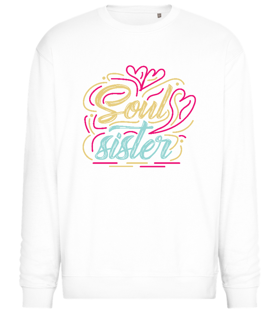 Soul Sister Colorful Design - Comfort Essential Unisex Sweater_WHITE_front