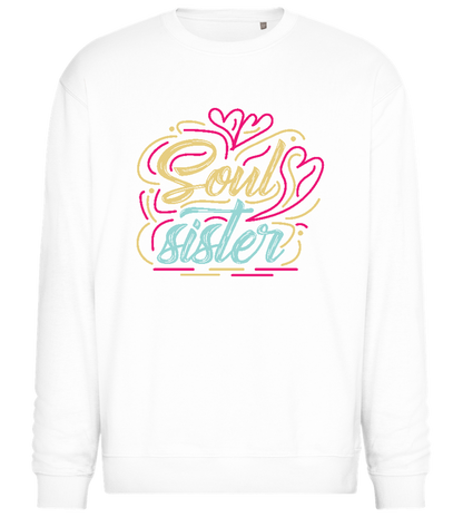 Soul Sister Colorful Design - Comfort Essential Unisex Sweater_WHITE_front